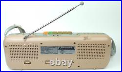 VTG 80s Sharp Radio Cassette QT-50 Beige Stranger Things Tested READ