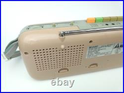 VTG 80s Sharp Radio Cassette QT-50 Beige Stranger Things Tested READ