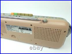 VTG 80s Sharp Radio Cassette QT-50 Beige Stranger Things Tested READ