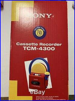 VTG, 90s Rare TCM-4300 My First Sony Cassette Recorder withmic, Tested