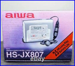 VTG AIWA HS-JX 807 (AH1-S) Silver AM/FM Stereo Radio Cassette Player Recorder