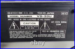 VTG AKAI VS-33U Video Cassette Recorder Player VHS Black New with Remote Manual