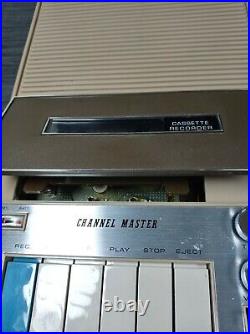 VTG Channel Master Model 6306 cassette tape recorder with microphone works