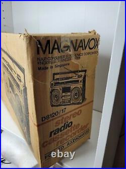 VTG Magnavox D8120 AM FM Stereo Radio Cassette Recorder Tested Working Box Prop