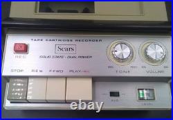 VTG MidCentury MFG in Japan SEARS Portable Cartridge/Cassette Player/Working