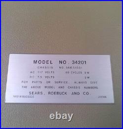 VTG MidCentury MFG in Japan SEARS Portable Cartridge/Cassette Player/Working