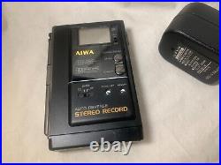 VTG NICE Aiwa HS-J800 + power supply AM FM Radio Cassette Recorder Replaced Belt