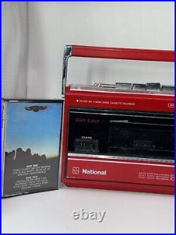 VTG National RX-1822R Radio Cassette Player Red 3 Band Cassette Recorder Tested