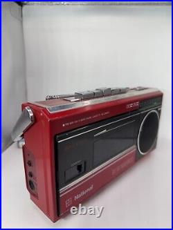 VTG National RX-1822R Radio Cassette Player Red 3 Band Cassette Recorder Tested