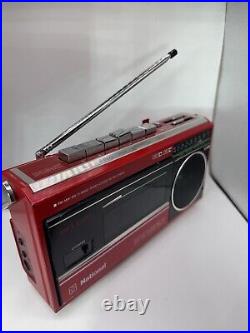 VTG National RX-1822R Radio Cassette Player Red 3 Band Cassette Recorder Tested