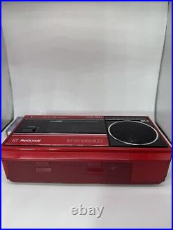 VTG National RX-1822R Radio Cassette Player Red 3 Band Cassette Recorder Tested