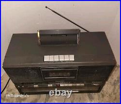 VTG PANASONIC Boombox SG-J555 Cassette Record Player Turntable Am/fm Radio Works