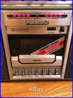 VTG Panasonic Ambience FM AM STEREO CASSETTE RECORDER DOLBY BOOMBOX RX-5250 LOUD