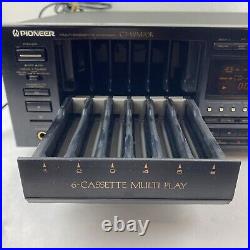 VTG Pioneer CT-WM70R 6+1 Multi Cassette Deck Recorder For Parts or Repair