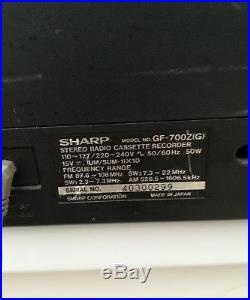 VTG SHARP GF-700Z Stereo Radio Cassette Tape Recorder Boombox Ghetto blaster