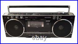 VTG Sanyo Boom Box AM/FM Stereo Radio Cassette Recorder Tape Player WORKING FLAW VTG Sanyo Boom Box AM/FM Stereo Radio Cassette Recorder Tape Player WORKING FLAW