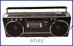 VTG Sanyo Boom Box AM/FM Stereo Radio Cassette Recorder Tape Player WORKING FLAW VTG Sanyo Boom Box AM/FM Stereo Radio Cassette Recorder Tape Player WORKING FLAW