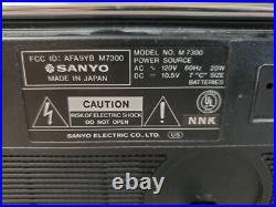 VTG Sanyo Boom Box AM/FM Stereo Radio Cassette Recorder Tape Player WORKING FLAW VTG Sanyo Boom Box AM/FM Stereo Radio Cassette Recorder Tape Player WORKING FLAW