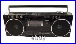 VTG Sanyo Boom Box AM/FM Stereo Radio Cassette Recorder Tape Player WORKING FLAW VTG Sanyo Boom Box AM/FM Stereo Radio Cassette Recorder Tape Player WORKING FLAW