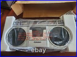 VTG Sanyo M9706 Boombox Radio Cassette Recorder Never Used Original Box