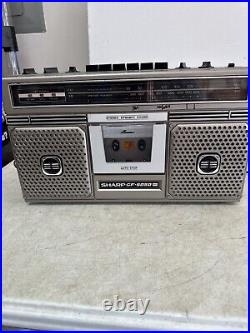 VTG Sharp GF-5050 Boombox Radio Cassette & Recorder Very Rare Works