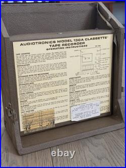 Vintage 1970s Audiotronics Analog Tape Recorder Cassette Deck Model 130A