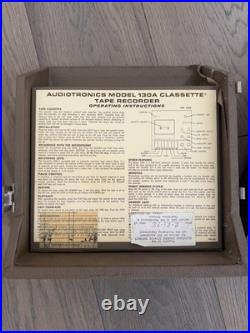 Vintage 1970s Audiotronics Analog Tape Recorder Cassette Deck Model 130A