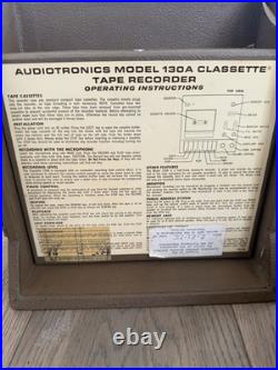 Vintage 1970s Audiotronics Analog Tape Recorder Cassette Deck Model 130A