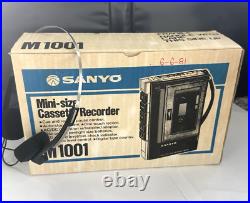 Vintage 1975 Sanyo Cassette Player recorder M1001 Mint Vintage 1975 Sanyo Cassette Player recorder M1001 Mint