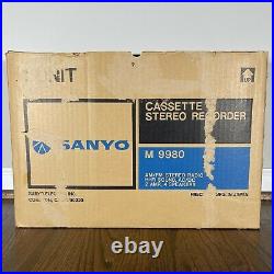 Vintage 1976 Sanyo AM/FM Radio Stereo Cassette Player Recorder Boombox RARE READ