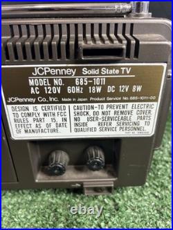 Vintage 1978 JCPenney Solid State TV Raido/Cassette Recorder Tested Video Proof