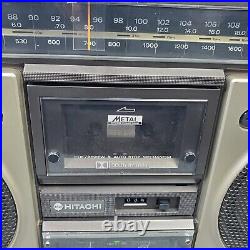 Vintage 1980's Boombox Hitachi TRK-8200HR Stereo Cassette Recorder AM/FM Japan