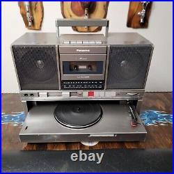 Vintage 1980s Panasonic SG-J500 Record Player Radio Cassette Tape Boombox