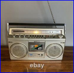 Vintage 1980s Sony CFS-47S Stereo Radio Cassette Recorder Ghetto Blaster Boombox