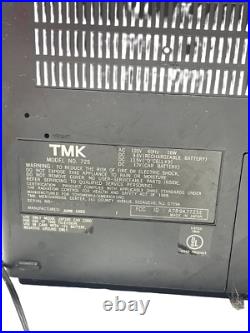 Vintage 1982 TMK Model 725 Portable TV-Radio-Cassette Recorder