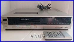 Vintage 1985 Panasonic Video Cassette Recorder VHS VCR PV-1335-K Silver remote