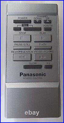 Vintage 1985 Panasonic Video Cassette Recorder VHS VCR PV-1335-K Silver remote