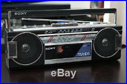 Vintage 1986 Sony Boombox Stereo CFS-260S Cassette Tape Player Recorder Radio