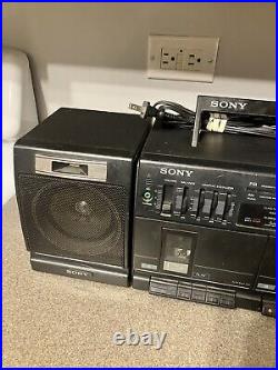 Vintage 1988 Sony Cfs-w350l Dual Cassette Recorder Japan