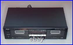 Vintage 1990 DENON DRW-750A Dubbing Stereo Double Cassette Tape Deck Recorder