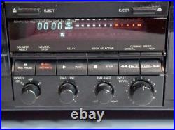 Vintage 1990 DENON DRW-750A Dubbing Stereo Double Cassette Tape Deck Recorder