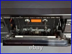 Vintage 1990 DENON DRW-750A Dubbing Stereo Double Cassette Tape Deck Recorder