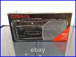 Vintage 1990s Craig RC101 Radio Cassette Recorder Mini Boombox NOS PROP