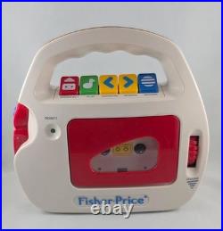 Vintage 1992 Fisher-Price Cassette Tape Recorder & Player With Mic Model 3800