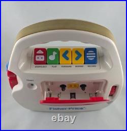 Vintage 1992 Fisher-Price Cassette Tape Recorder & Player With Mic Model 3800