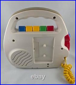 Vintage 1992 Fisher-Price Cassette Tape Recorder & Player With Mic Model 3800