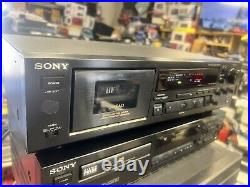 Vintage 1992 Sony TC-K690 3-Head Dual Capstan Cassette Deck (Black) READ