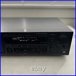 Vintage 1992 Sony TC-K690 3-Head Dual Cassette Deck Powers On NOT WORKING