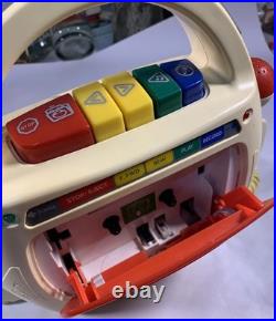 Vintage 1993 Playskool PS-455 Cassette Player Recorder Karaoke with 2 Mics WORKS