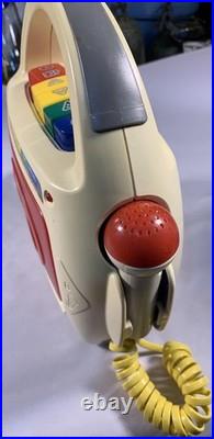 Vintage 1993 Playskool PS-455 Cassette Player Recorder Karaoke with 2 Mics WORKS